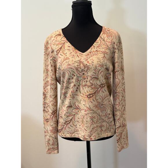 Charter Club 100 % Cashmere Sweater in Floral - Picture 1 of 4